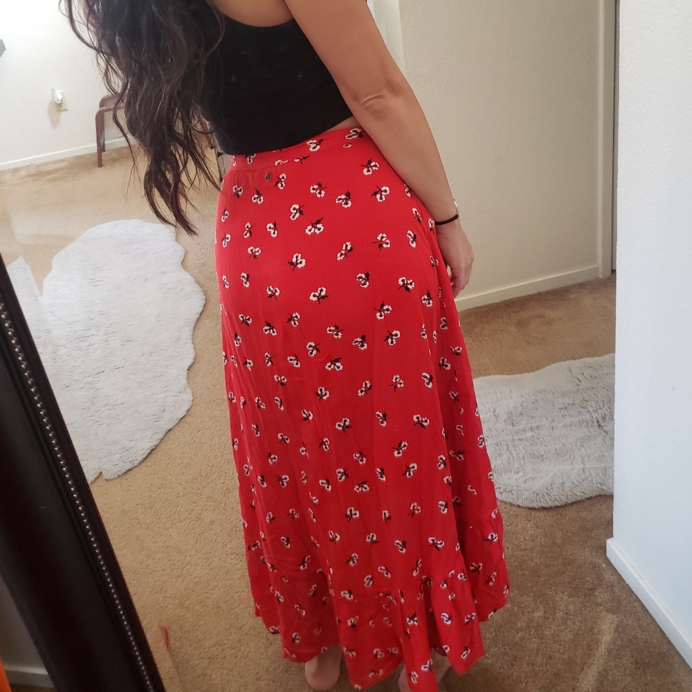 Billabong high low wrap skirt